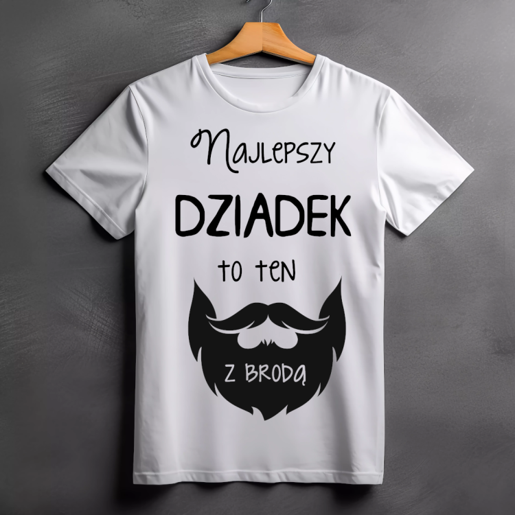 367.png Koszulka Najlepszy dziadek to ten z brodą – prezent na Dzień Dziadka PixelNadruk.pl Koszulka Najlepszy dziadek to ten z brodą – zabawny prezent dla dziadka
