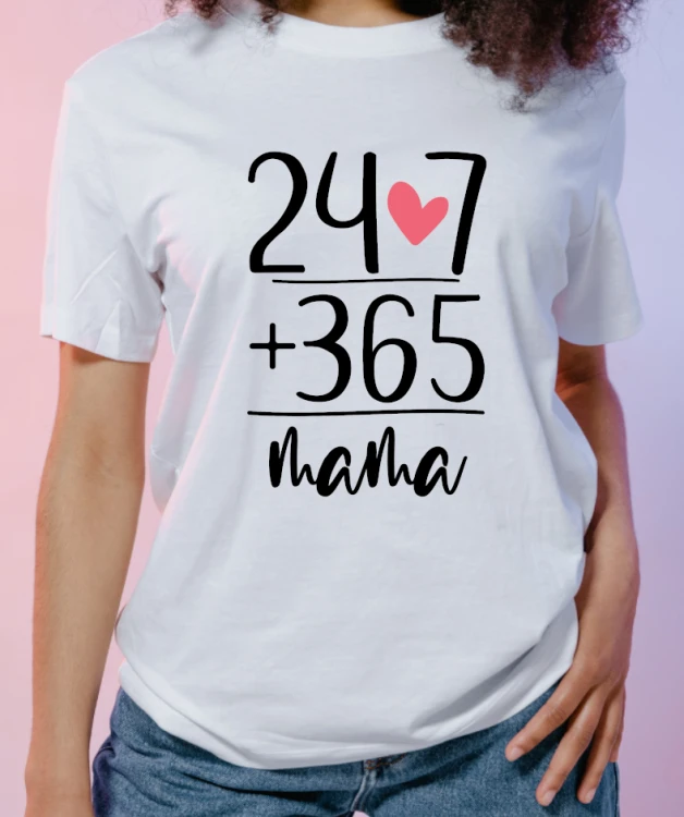 Koszulka damska „mama 24/7” – prezent na Dzień Matki