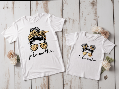 Zestaw koszulek Jaka matka taka córka – mama i córka, prezent na Dzień Matki