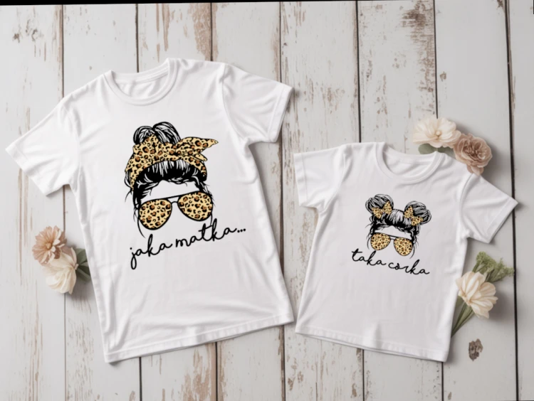 Zestaw koszulek Jaka matka taka córka – mama i córka, prezent na Dzień Matki