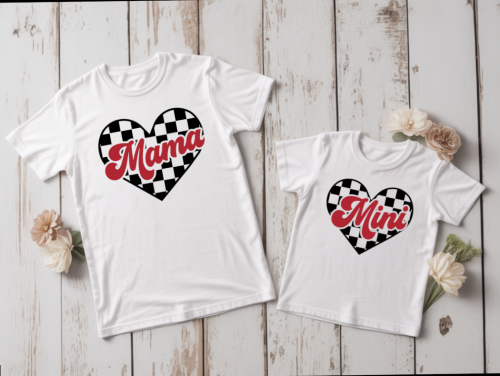 Zestaw koszulek Mama &amp; Mini Love Match – mama i dziecko, prezent na Dzień Matki