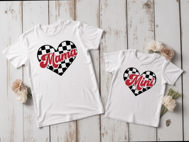 Zestaw koszulek Mama &amp; Mini Love Match – mama i dziecko, prezent na Dzień Matki