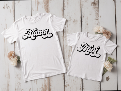Zestaw koszulek Mama &amp; Mini matching – mama i dziecko, dopasowane koszulki na Dzień Matki