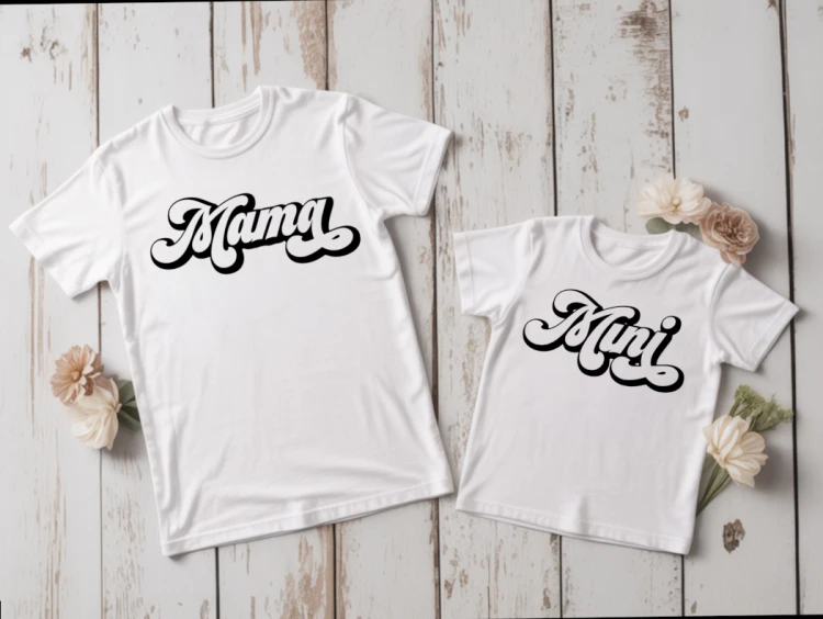 Zestaw koszulek Mama &amp; Mini matching – mama i dziecko, dopasowane koszulki na Dzień Matki